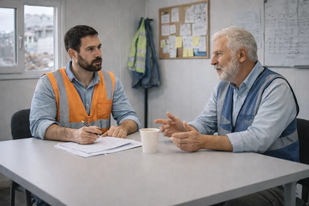 entretien professionnel efficace entre chef d’équipe et collaborateur